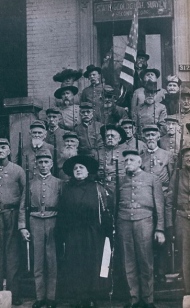 Carrie McGavock with Company C 1st Tennessee, ca. 1902.