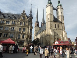 The Halle Market and Martkirche.